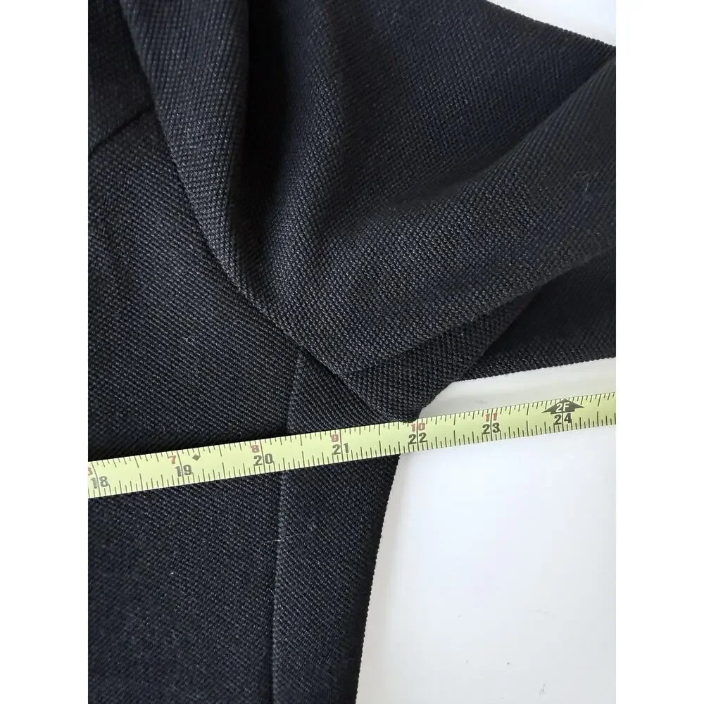Skies Are Blue Asa Knit Blazer Womens XL Black Pockets Open Front Stretch - Picture 5 of 7